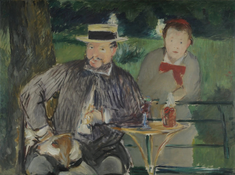 Portret Ernesta Hoschede i jego córki Marthe - Édouard Manet