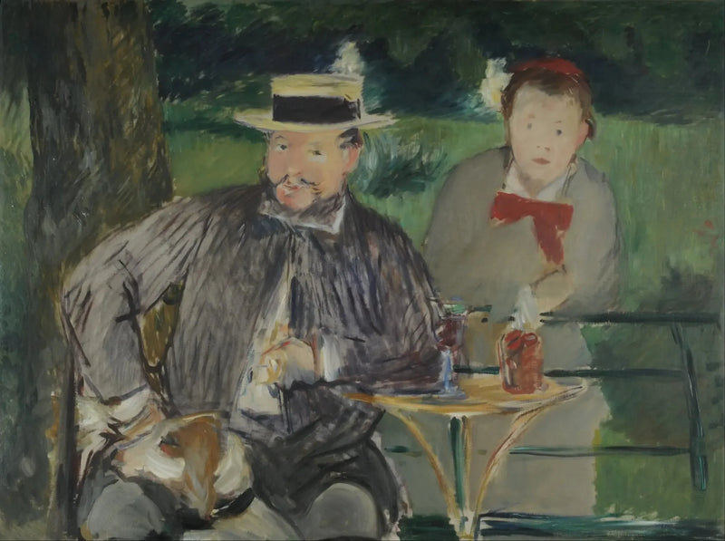 Portret Ernesta Hoschede i jego córki Marthe - Édouard Manet