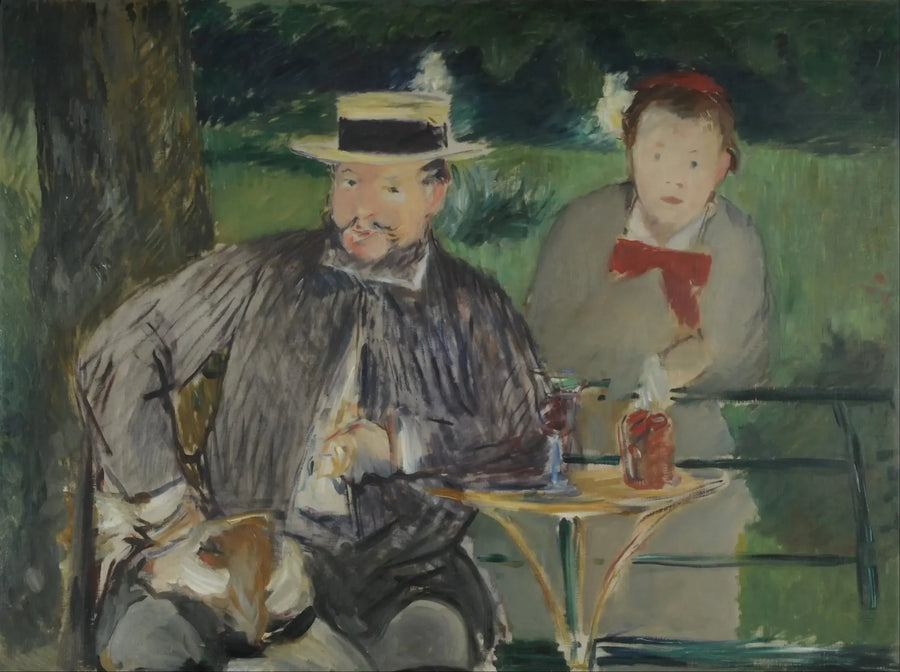 Portret Ernesta Hoschede i jego córki Marthe - Édouard Manet
