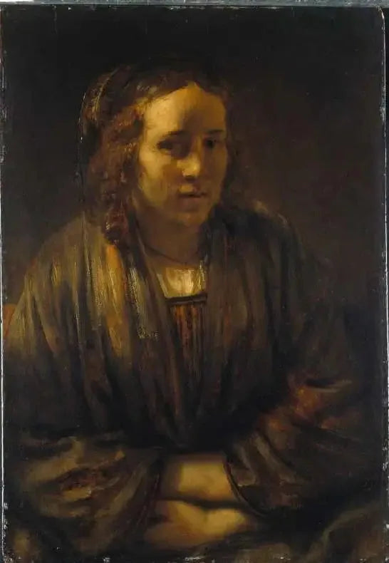 Portret Hendrickje Stoffels w jedwabnym opakowaniu - Rembrandt