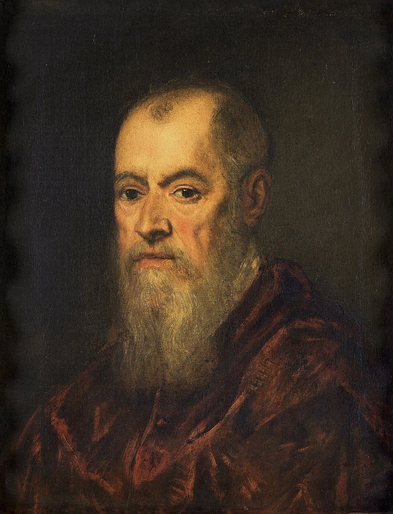 Portret mężczyzny w czerwonym płaszczu - Jacopo Tintoretto