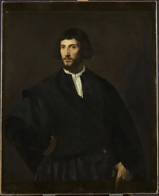 Portret mężczyzny, ręka na biodrze - Titian