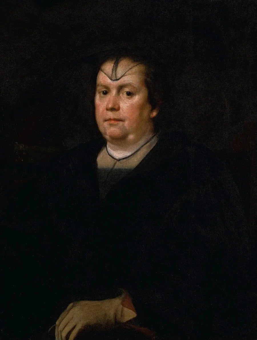 Portret Olimpii Maidalchini Pamphilj (1591-1657), średniej długości, ubrana na czarno - Diego Velázquez