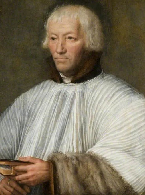 Portret duchownego (wątpliwie zidentyfikowany jako Jean Carondelet) - Quentin Metsys