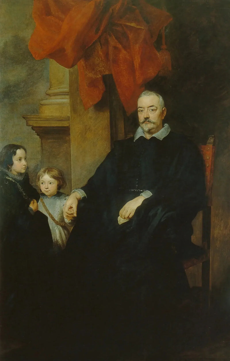 Portret szlachcica z Genui z dwójką dzieci - Antoine van Dyck