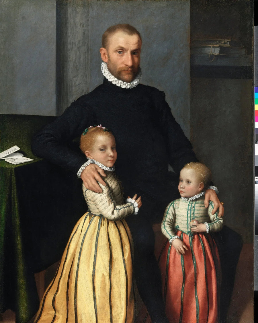 Portret szlachcica i jego dwójki dzieci - Giovanni Battista Moroni