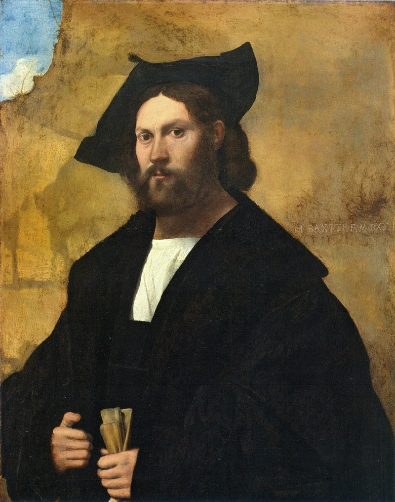 Portret dżentelmena w czerni - Marco Basaiti