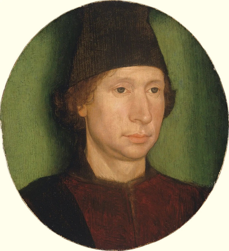 Portret mężczyzny w czarnym czapce - Hans Memling