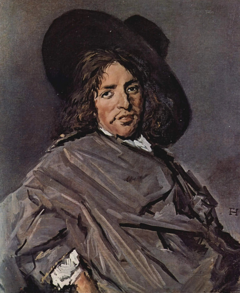 Portret mężczyzny siedzącego z kapeluszem na głowie - Frans Hals
