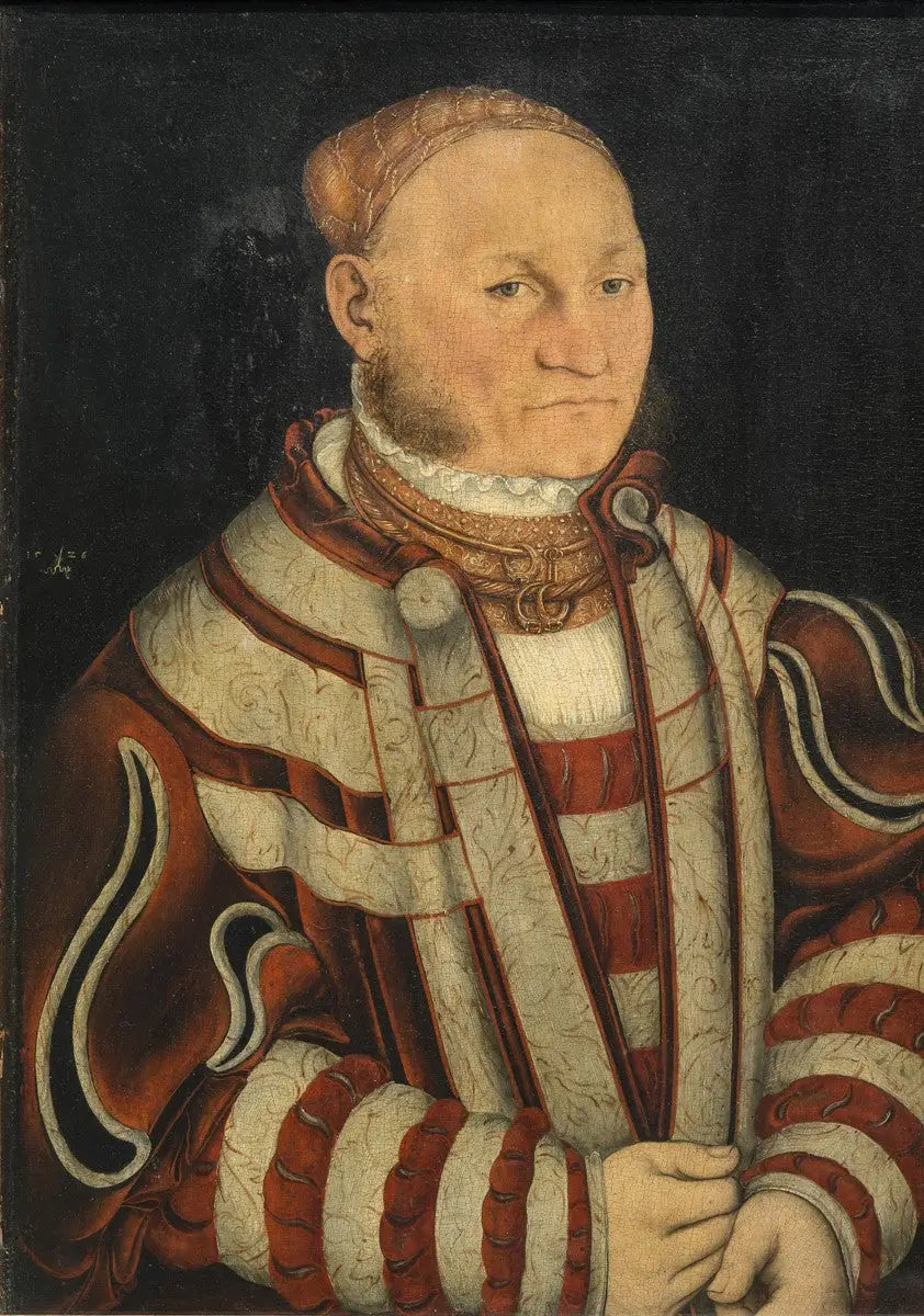 Portrait d'un homme aux moustaches rouges - Lucas Cranach the Elder image 1 tableau peint à l’huile sur toile