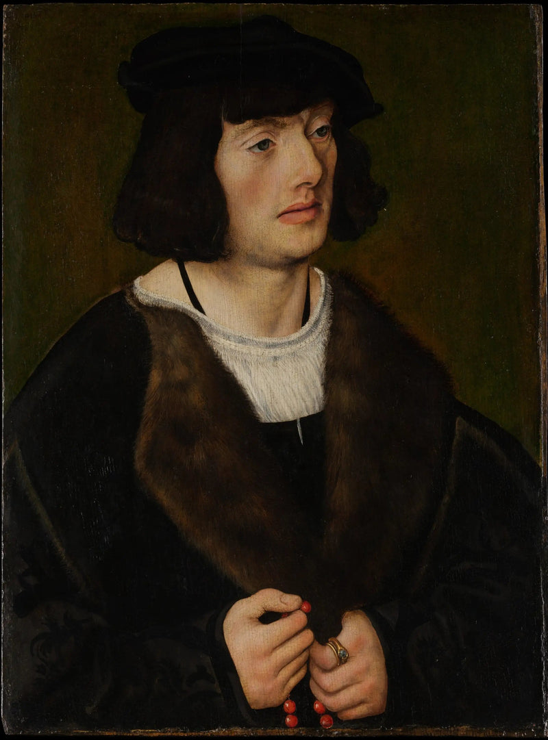 Portret mężczyzny z różańcem - Lucas Cranach Starszy