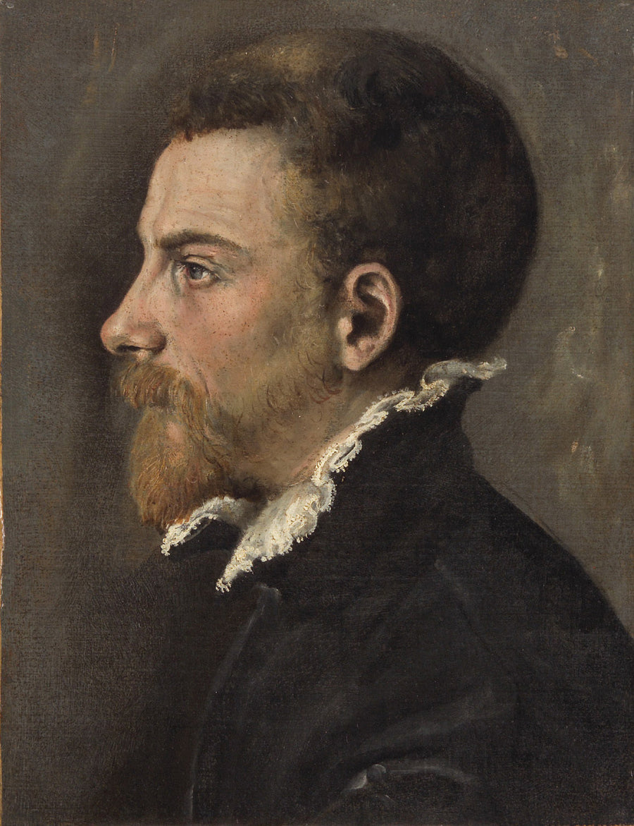 Portret brodatego mężczyzny w profilu - Annibale Carracci