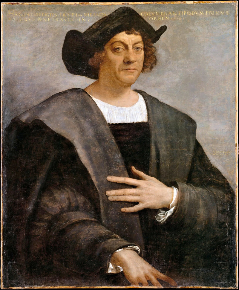 Portret mężczyzny, zwany Krzysztofem Kolumbem (urodzony około 1446, zmarły w 1506) - Sebastiano del Piombo