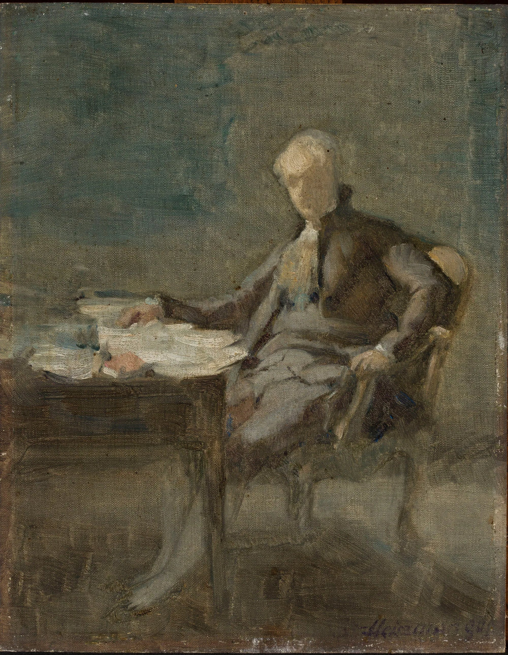 Portrait d'un homme en costume du XVIIIe siècle - Domenico Morelli image 1 copie de tableau peinte à la main