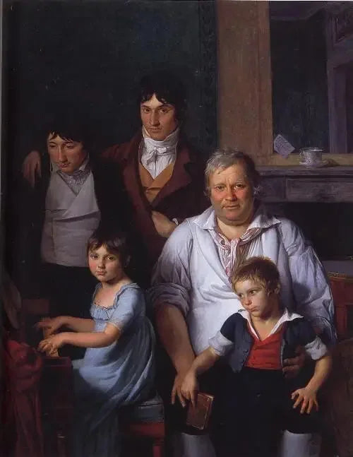 Portret mężczyzny z dziećmi - Jacques-Louis David