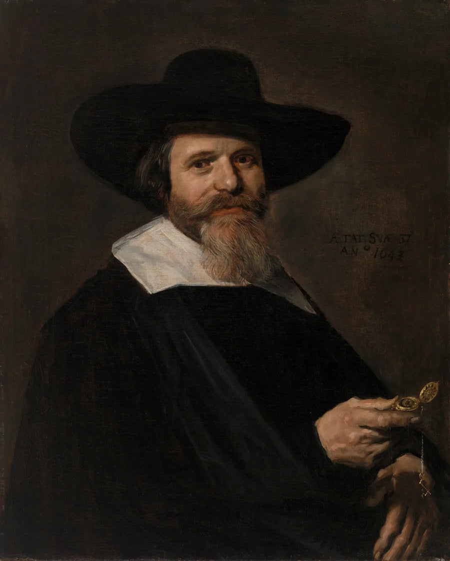 portret nieznanego mężczyzny z zegarkiem - Frans Hals