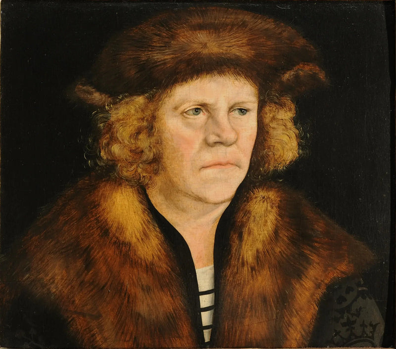 Portret mężczyzny w futrzanym beretcie - Lucas Cranach Starszy