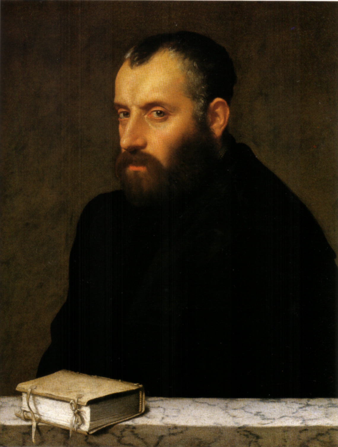 portrait d'un homme savant - Giovanni Battista Moroni image 1 reproduction de peinture à l’huile