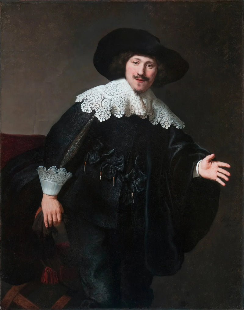 Portret mężczyzny wstającego z siedzenia - Rembrandt
