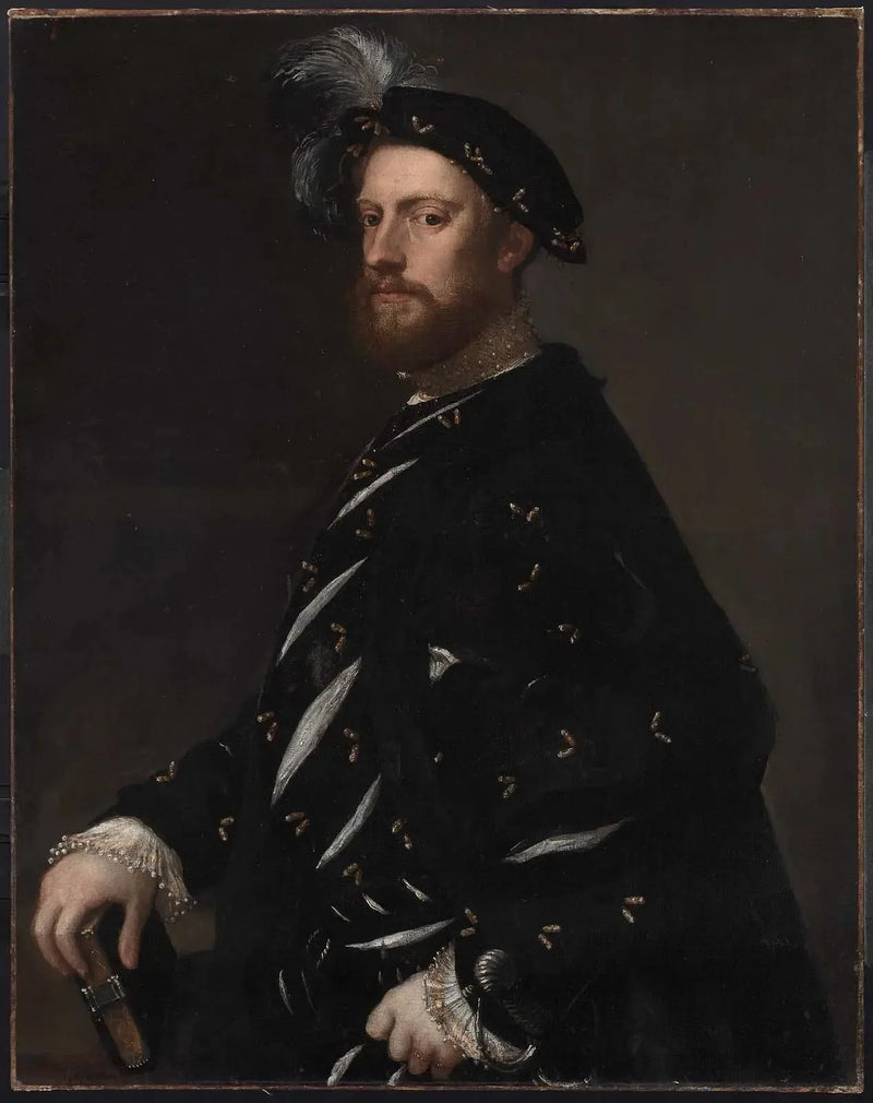 Portret mężczyzny trzymającego książkę - Titian