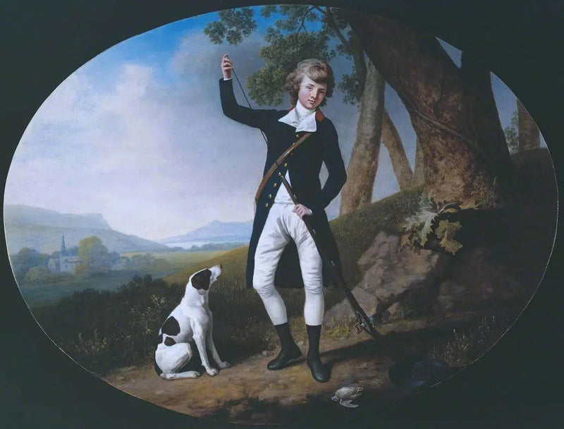 Portret młodego dżentelmena strzelającego - George Stubbs
