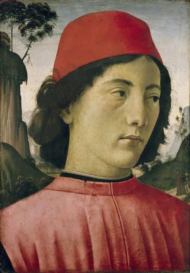 Portret młodego mężczyzny - Domenico Ghirlandaio