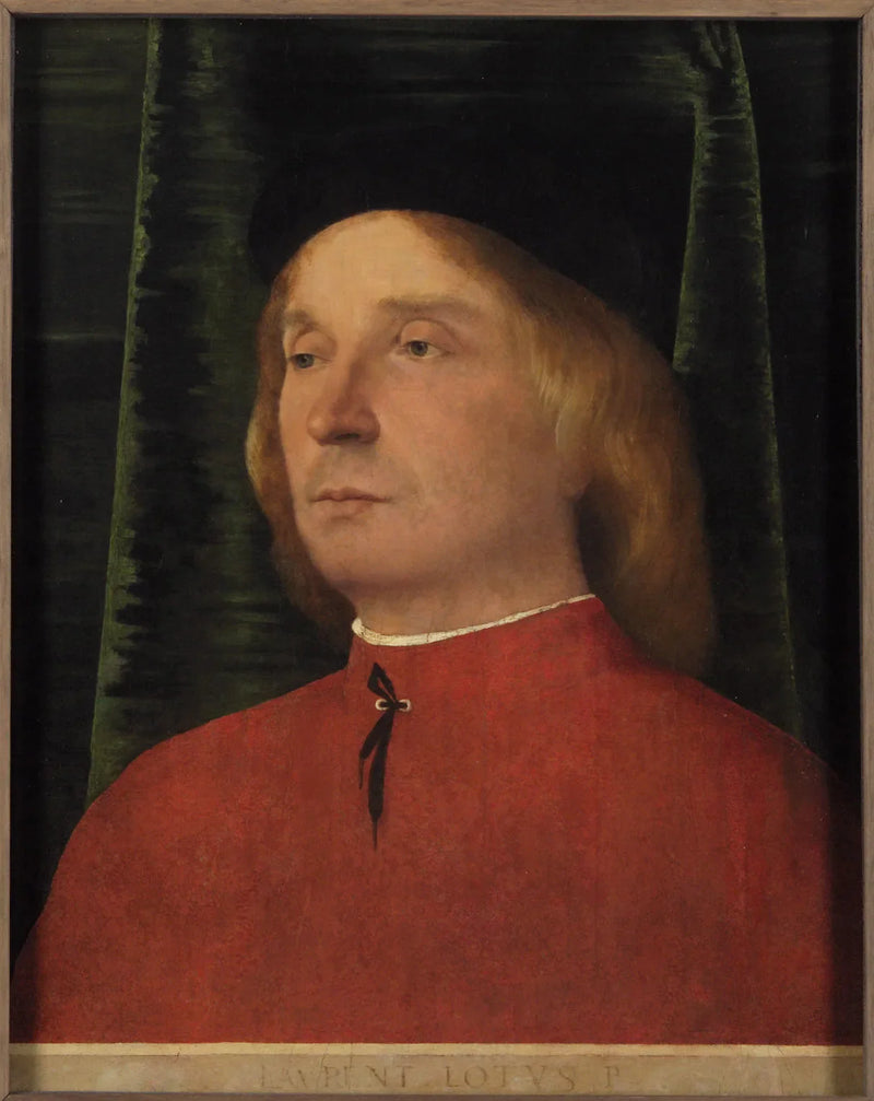 Portret młodego mężczyzny w czerwonym ubraniu - Lorenzo Lotto