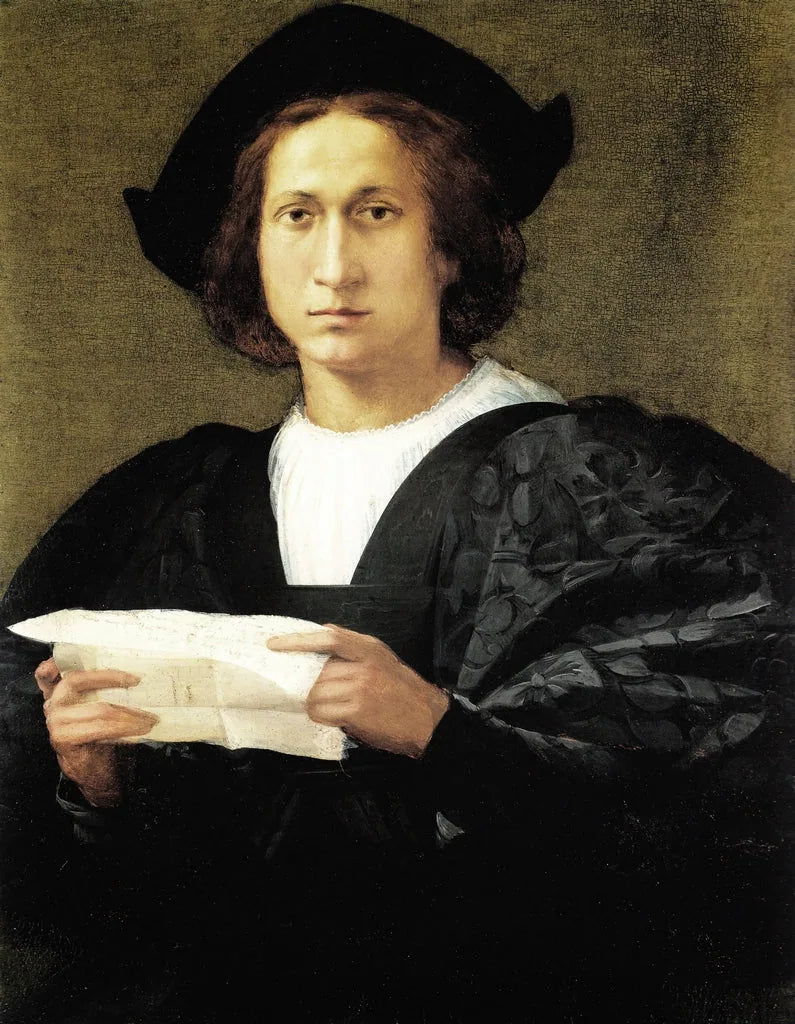 Portret młodego mężczyzny trzymającego list - Rosso Fiorentino