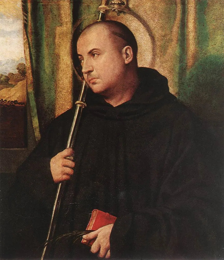 Portret benedyktyńskiego mnicha w świętym Placydusie - Alessandro Bonvicino