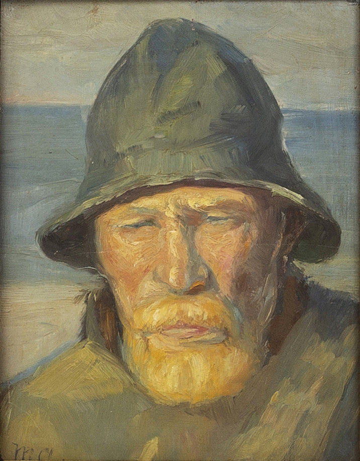 Portrait d'un pêcheur de Skagen. - Michael Peter Ancher