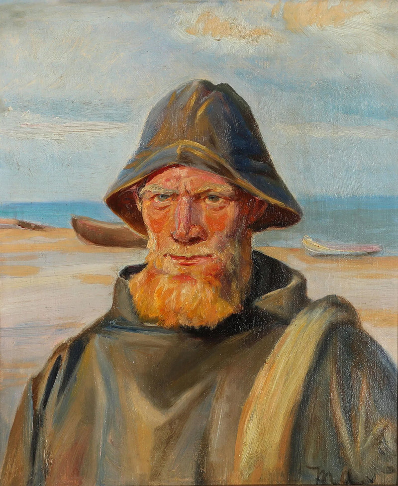 Portret rybaka - Michael Peter Ancher