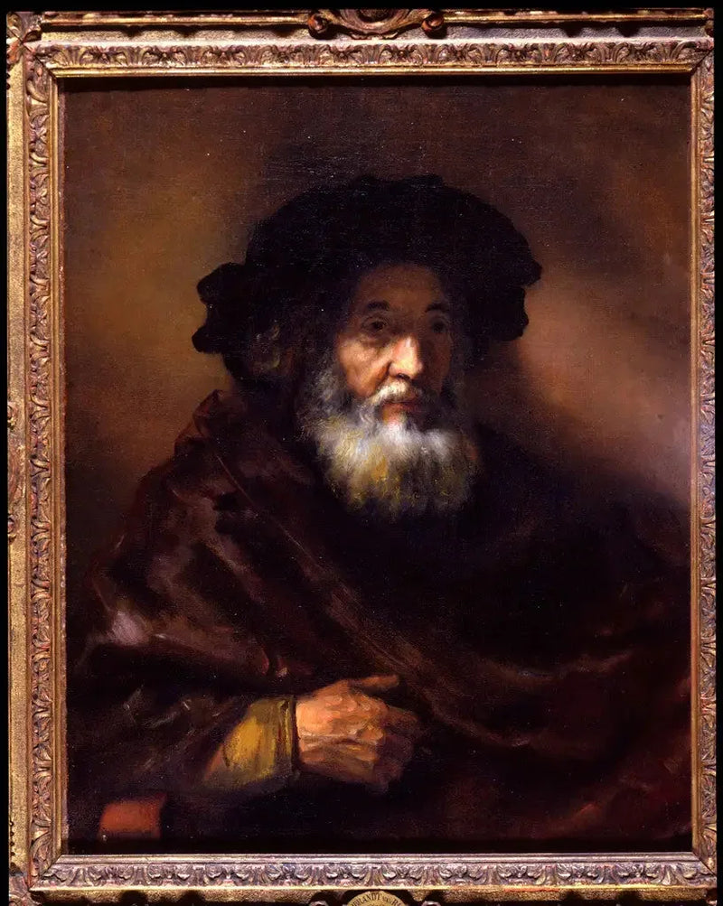 Portret starego mężczyzny w pelerynie - Rembrandt