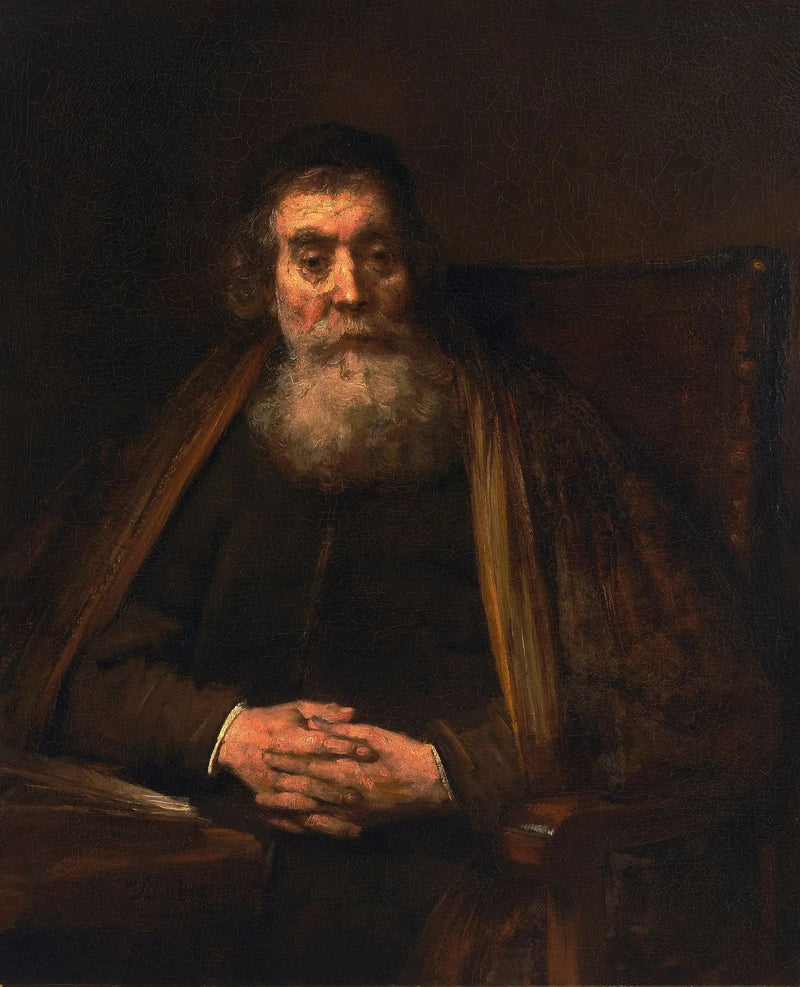 Portret starca (prawdopodobnie pedagoga, Jan Amos Komensky zwany Komenskim) - Rembrandt