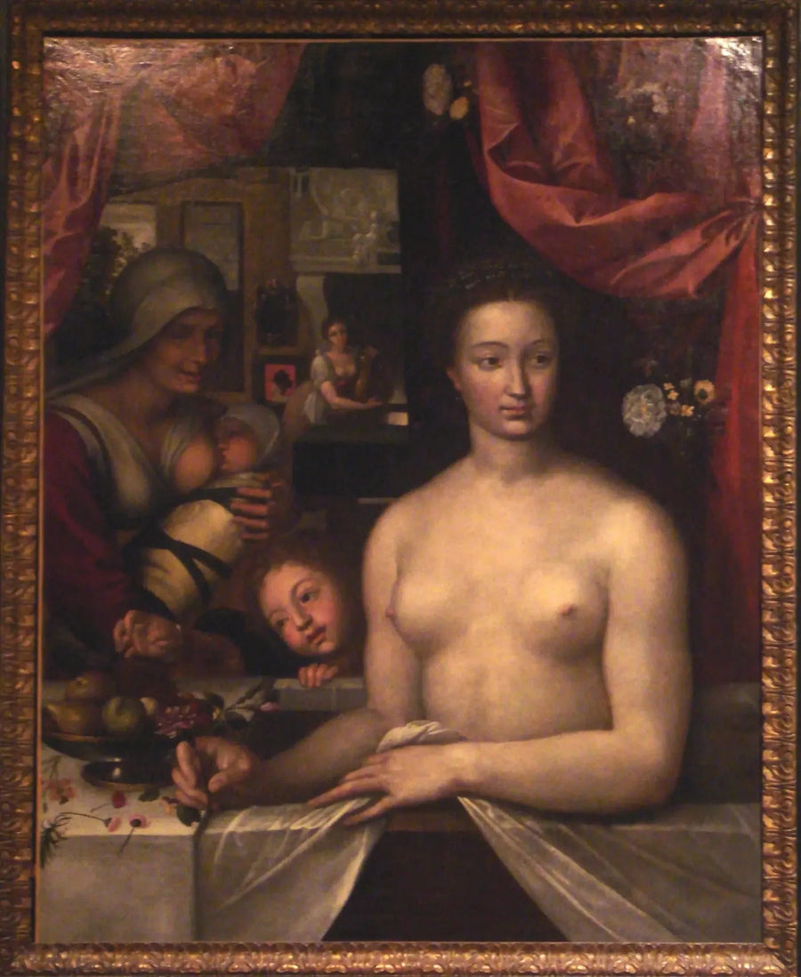 Portret damy w kąpieli - François Clouet
