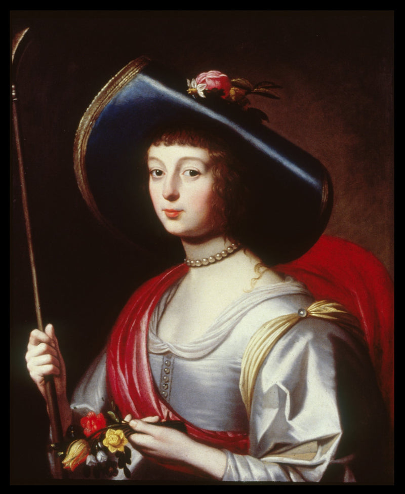 Portret damy dworskiej w roli pasterki - Gerrit van Honthorst