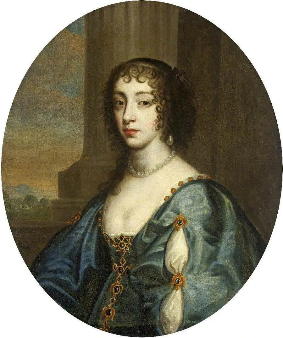 Portret damy w niebieskim, na podstawie królowej Henriette-Marie - Antoine van Dyck