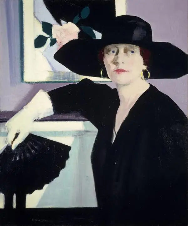 Portret damy w czerni - Francis Cadell