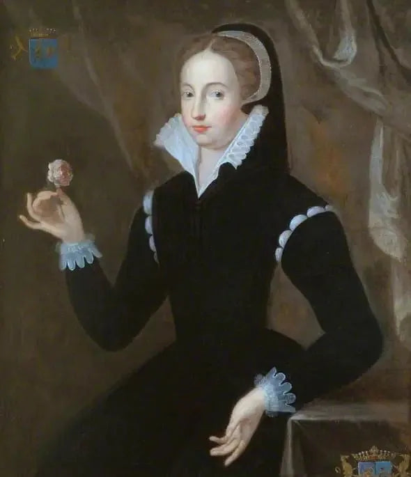 Portret damy w czarnej sukni z fryzurą Marie Stuart - François Clouet