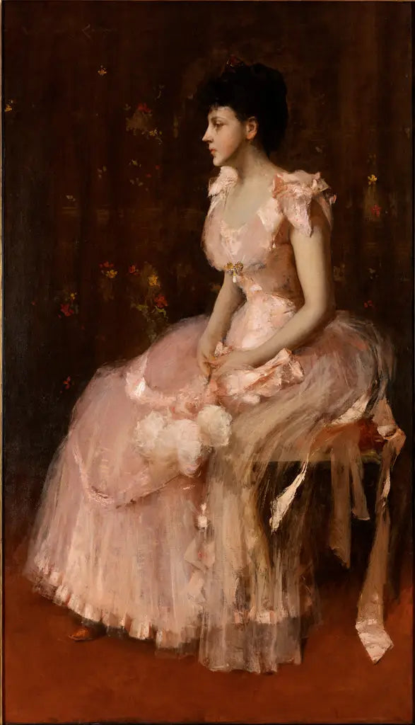 Portret damy w różu - William Merritt Chase