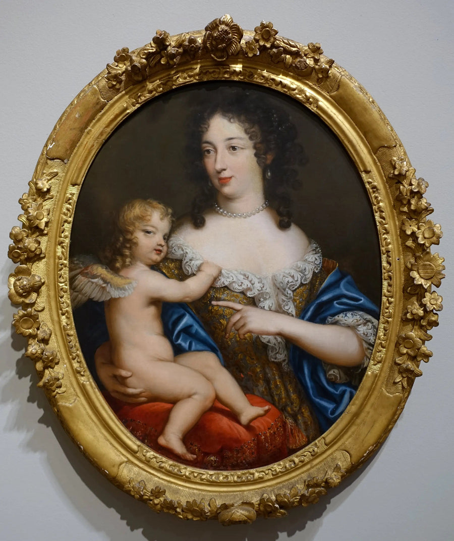 Portret damy w stylu Wenus z Kupidynem - Pierre Mignard