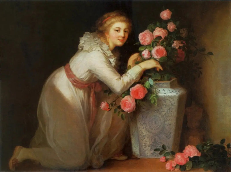Portret damy trzymającej bukiet. - Élisabeth Vigée Le Brun