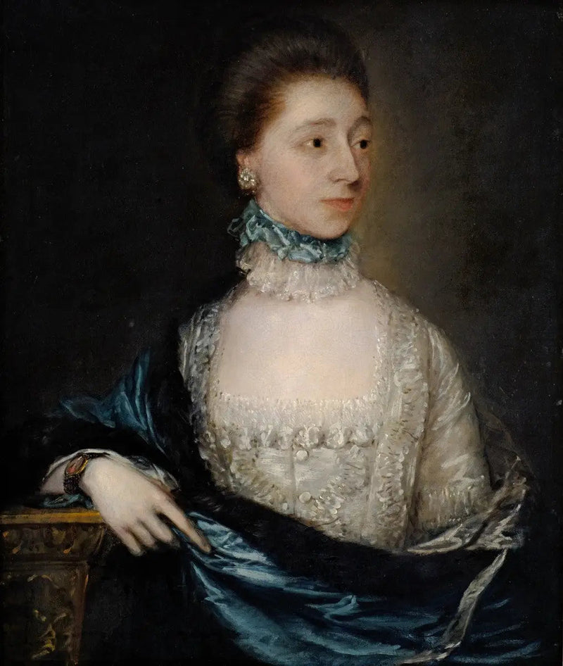 Portret nieznanej damy w niebieskim płaszczu - Thomas Gainsborough