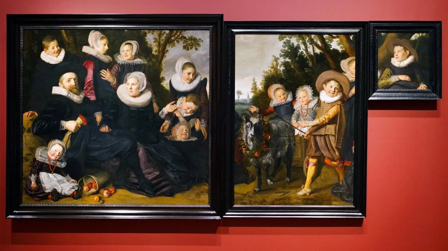 Portret rodziny na tle krajobrazu - trzy tymczasowo połączone fragmenty - Frans Hals