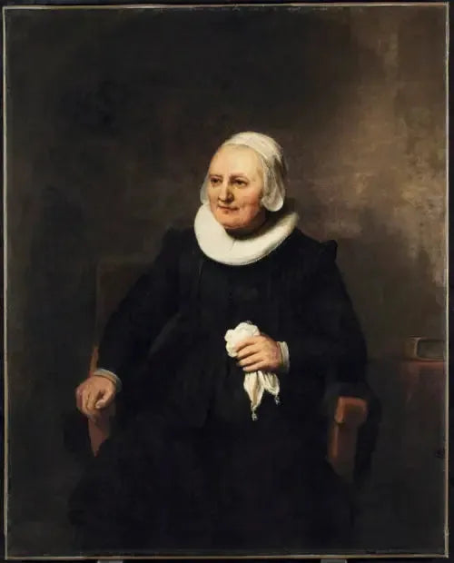 Portret siedzącej kobiety z chusteczką - Rembrandt