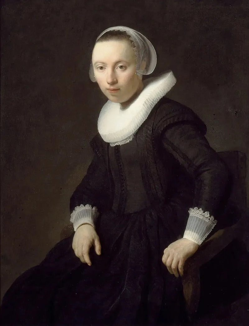 Portret siedzącej kobiety - Rembrandt