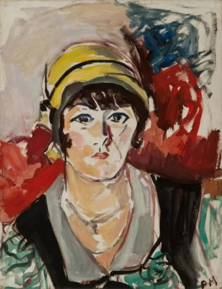 Portret kobiety w żółtym kapeluszu - Piet Mondrian