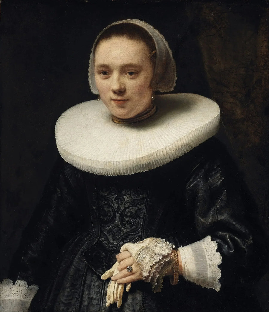Portret kobiety w rękawiczkach - Rembrandt
