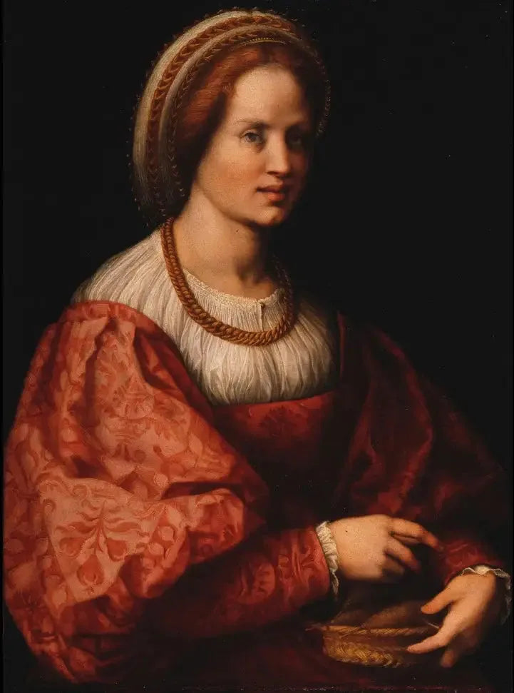 Portret kobiety z koszem węgli - Andrea del Sarto