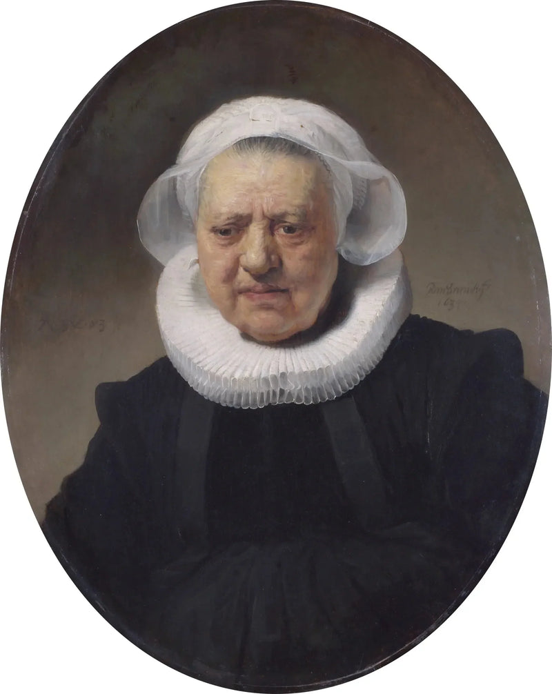 Portret 83-letniej kobiety (może Aechje Claesdr, matka Dircka Jansza Pessera) - Rembrandt