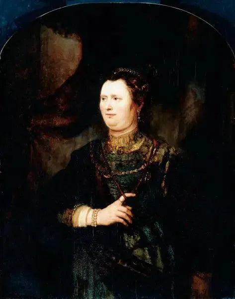 Portret kobiety w mundurze wojskowym - Rembrandt